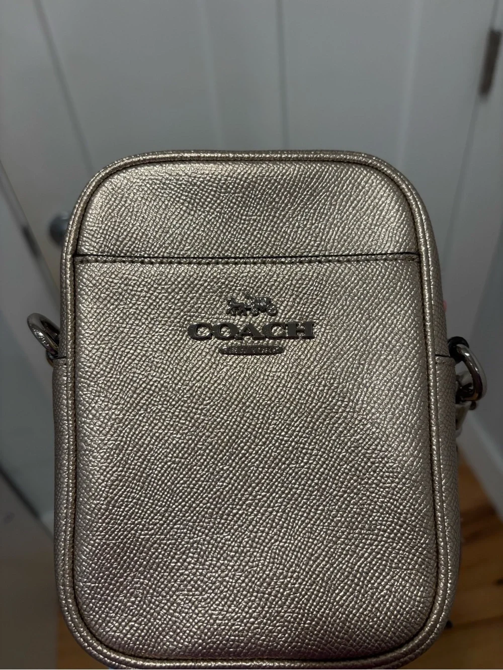 COACH Leather Crossbody Bag in Rose Gold